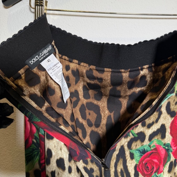 NWOT Dolce & Gabbana Leopard rose print midi skirt Original Price $1250 SZ 10/12 - Picture 10 of 10